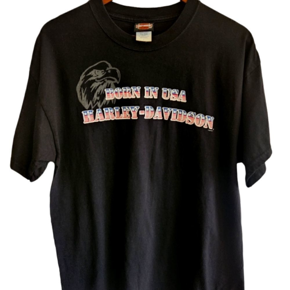 HARLEY Davidson Born in USA Men's Tee Size Large